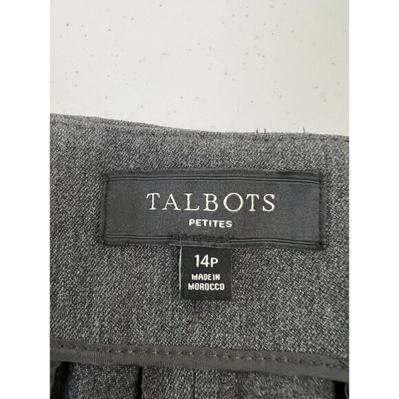 Talbots Petites Charcoal Gray Stretch Dress Pants Side Zipper - Women's 14 P - Picture 5 of 11